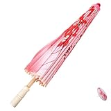 Toddmomy 復古彼岸花油紙傘 伝統的な花柄 製フォトプロップ 傘 舞台演出や祭典装飾に クラシックな和風写真撮影用小道具