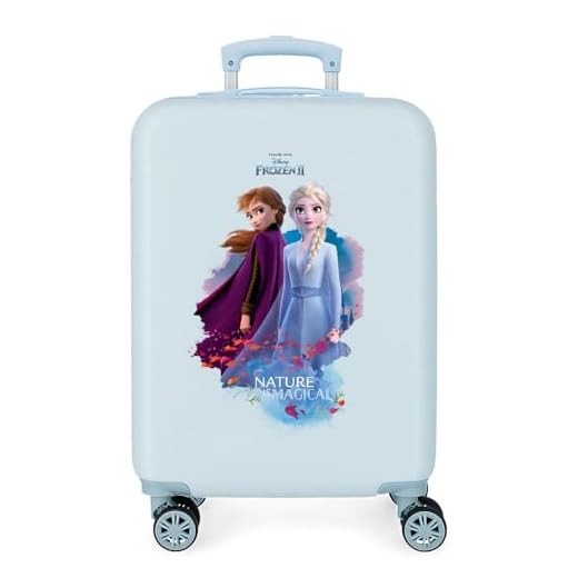 Disney Frozen Nature is magical Maleta de cabina Azul 37x55x20 cms Rígida ABS Cierre combinación 32L 2,5Kgs 4 ruedas dobles Equipaje de Mano