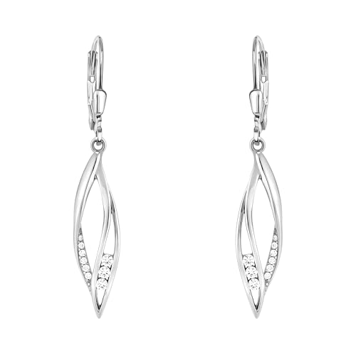 SOFIA MILANI - Damen Ohrringe 925 Silber - mit Zirkonia Steinen - Spiralen...