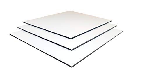 Dilite - Placa compuesta de aluminio (3 mm, 3 mm, 1500 x 610 mm), color blanco