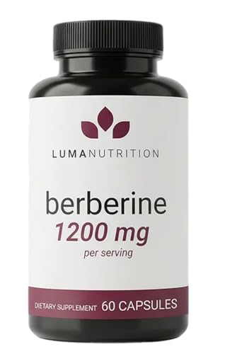 Luma Nutrition Berberine Supplement - Berberine HCL 1200mg Per Serving - 97% Berberine HCl - Vegan, Gluten Free - 60 Capsules