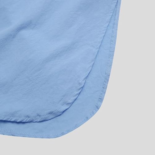 Men's Cotton Nightshirt Thin Long Sleeve Henley Neck Button Long Sleepwear Soft Nightgown for Sleeping Sleep Shirt4