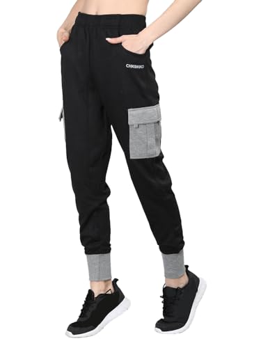 Image of CHKOKKO Women High Rise Gym Wear Sports Fitness Relaxed Track Pant