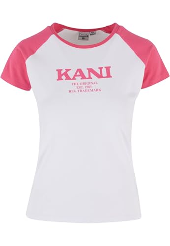 Karl Kani Damen KW242-005-3 Retro Tiny Tee White/pink, XS