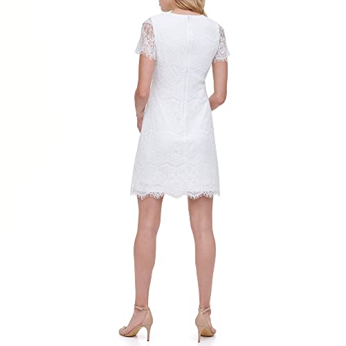 Image of Kensie Women's Short Sleeve Lace Mini Shift Dress