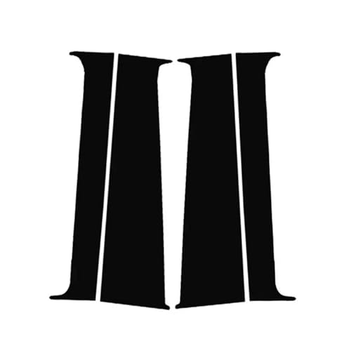 WEFOLCC Kit De Garnitures De Montants Portières Et De Vitres Noir Brillant pour VW T5/T6 2008-2021 Autocollants pour Colonnes B Et C 4 Pièces Joints...