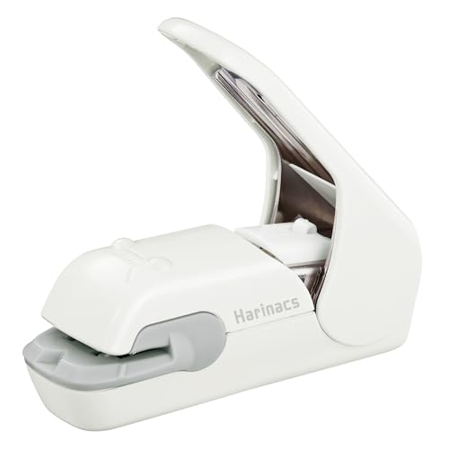 Image of Kokuyo Stapleless Stapler, Harinacs Desktop & Handheld Staple-Free, Up to 5 Sheets No Staple Binding, Portable Compact Holeless Stapler, Pale White, Japan Import (SLN-MPH105PW)