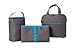 J.L. Childress MaxiCOOL Breast Milk Cooler Travel Bag - Insulated Baby Bottle Storage Bag, Portable Organizer Pack for Moms, Includes Ice Pack for Food & Breast Milk, Fits 4 Bottles - Grey/Teal