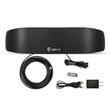 Antop FM Radio Antenna, Multi-Directional Indoor FM Telescopic Antenna 75 Ohm, with Amplifier Signal Booster, Design for FM Radio Home Stereo Receiver