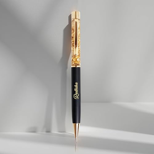 Image of MANAMA Premium Customize Ballpoint Name Pen | Blue Ink (Gold Flake) Personalized Gifts For Men And Women | Ideal For Wedding, Anniversary, Corporate Gifting, Velentine, Birthday Office Employe