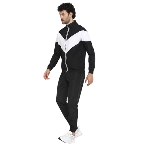 Image of YUUKI MEN MENS NSP CHEV TS 3 Track Suit, BLACK /WHITE, L