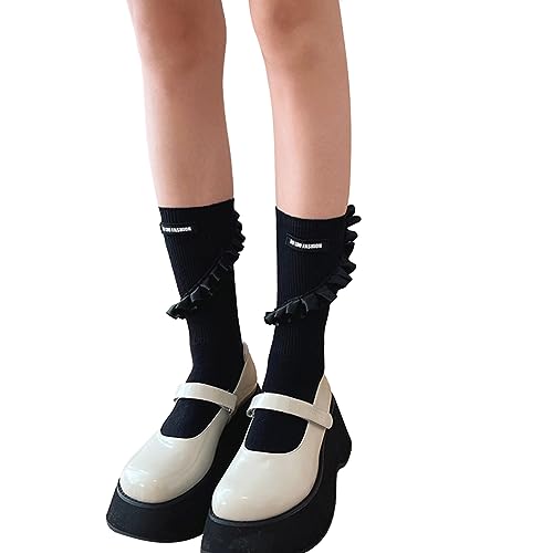 Lolitas Cute Ankle Socks Cotton Booties Socks Lovely Sweet Ruffle Frilly Crew Socks JK Uniform Socks