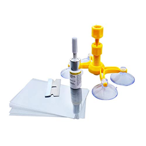 Wakauto Kit de reparo de para-brisa, 1 conjunto de janela de vidro rachado kit de reparo rápido para