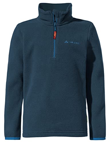 VAUDE Unisex Kids Pulex Halfzip Pullover, Dark Sea, 134-140 EU