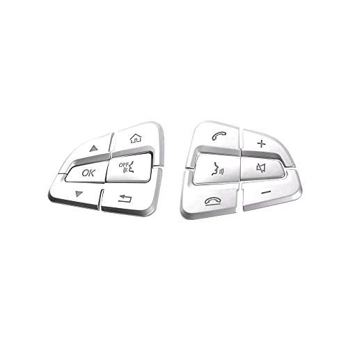 Baceyong Car Styling Steering Wheel Button Cover Trim Sticker Steering Wheel Button Trim lnner Decoration Compatible with Mercedes Benz GLA CLA GLS GLE CLS SL A B Class Baceyong Car Styling Steering Wheel Button Cover Trim Sticker Steering Wheel Button Trim lnner Decoration Compatible with Mercedes Benz GLA CLA GLS GLE CLS SL A B Class