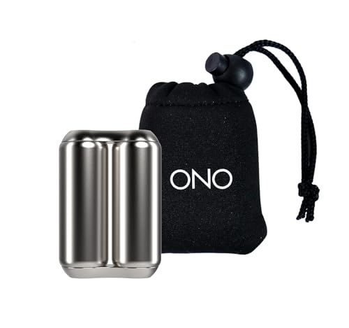 Image of ONO Roller - Handheld Fidget Toy for Adults | Help Relieve Stress, Anxiety, Tension | Promotes Focus, Clarity | Compact, Portable Design (Natural, Mini Size - Stainless Steel)