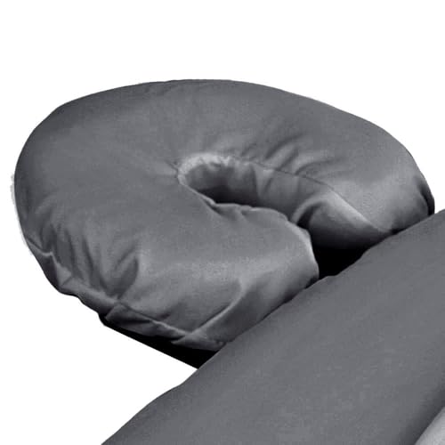 ForPro プレミアム マイクロファイバー マッサージ フェイスリスト カバー、クールグレー、超軽量 シミ、しわになりにくい マッサージテーブル用、10枚