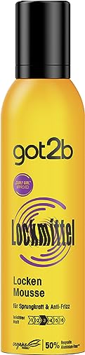 got2b Locutor de espuma fijadora (250 ml) con agarre 3 para rizos definidos y fuerza de rebote, domina el cabello sobresaliente, con efecto antiencrespamiento