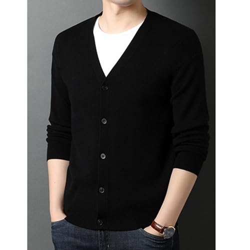 Mens V Neck Slim Cardigans Basic Designed Cotton Pockets Cardigan Long Sleeve Button Down Casual Knitted Sweater2