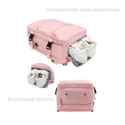 Large Travel Backpack for Women Waterproof Outdoor Hiking Backpack with USB Charging Port Shoes Compartment4