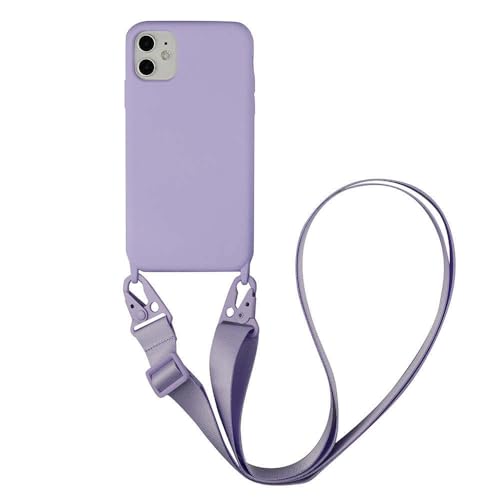 Coque de téléphone en silicone avec lanière bandoulière iPhone 16 15 14 Pro Max TPU
