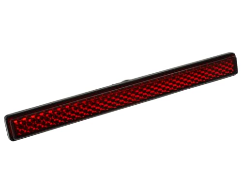 Shin YO 259-108 Kunststoff Rückstrahler mit Gewindebolzen 123mm x 12.5mm x 13mm Rot