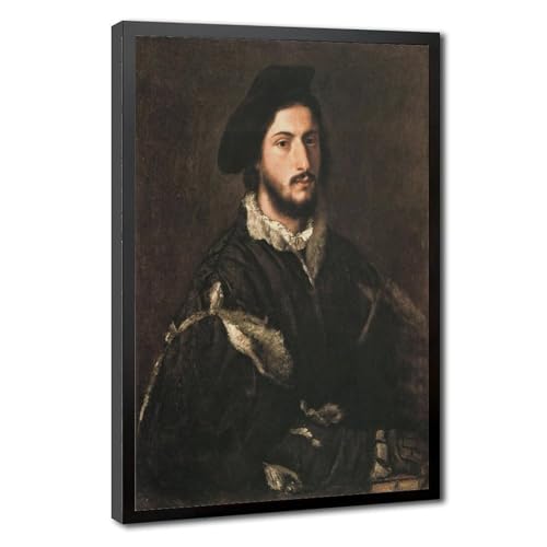 Portrait de Vincenzo Mosti Titien Affiche Toile Déco Peinture Murale Cadre Suspendre 30x45 cm
