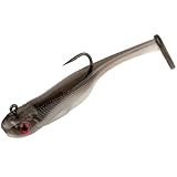 Strike King Homing Minnow Fishing Lure, Pre-Rigged Soft Plastic Swimbait, Ghost Shad, 2 1/2-Inches, 3/8-Ounce, 3-Pack, SKHM2538-151