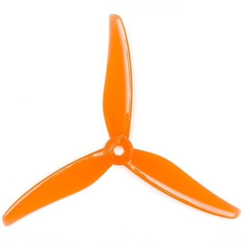 Hélices de course 5 pouces 3 pales 51466 V2 orange pour drone FPV