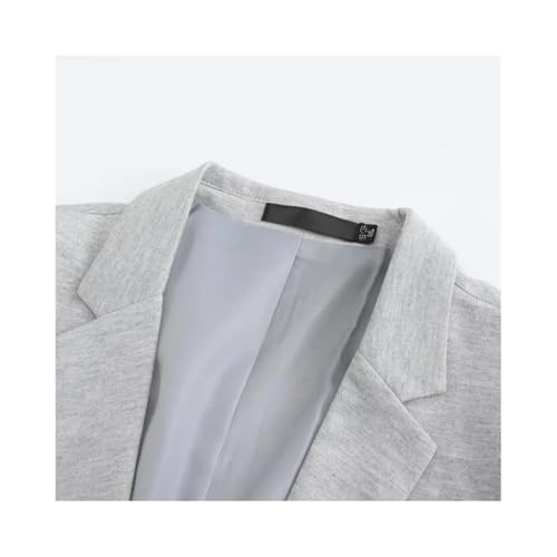 Men Cotton One Button Slim Fit Blazer Solid Sporty Leisure Suit Jacket Lightweight Business Coats3