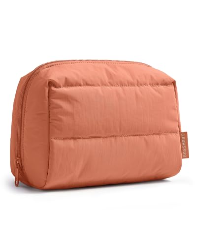 Image of BAGSMART Small Makeup Bag, Puffy Wide-open Zipper Cosmetic Pouch