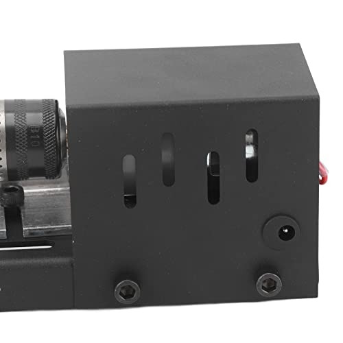 Fockety Mini Torno de Madera, Torno de Madera Ajustable de 7 Velocidades, Herramienta de Torno de Metal de 8000RPM para Cuentas, Joyería, Artesanías, para Hoja de Sierra de 50mm/1.97in