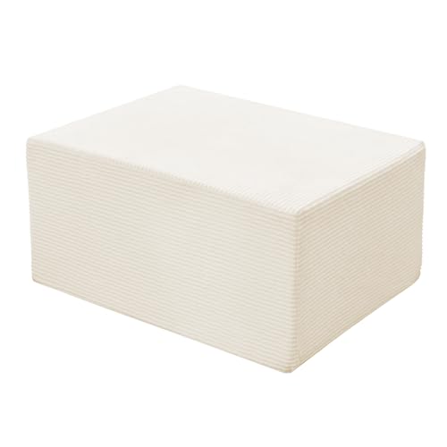 Image of Ottoman for Cloud Sectional Boneless Couches Living Room, Modular Ottoman for Deep Seat Oversized Couch, Memory Foam Compressed Spineless Foot Rest for Bedroom Apartment Beige