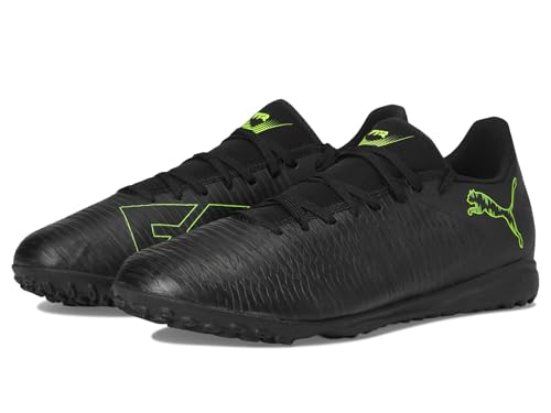 PUMA Men's Future Play Turf Trainer Soccer Cleats Sneaker, Black-Fizzy Light-Green Terrain AH25, 10
