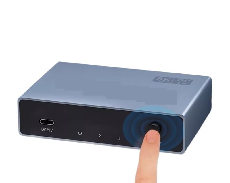 Przełącznik Dp Przełącznik rozgałęźnika 2 do 1 8K 4K 3D Bi Direction