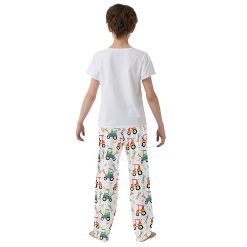 ZZXXB Truck Windmill Boys Long Pants Soft Trousers Elastic Waist Kids Lounge Bottoms with Pockets S-XL3