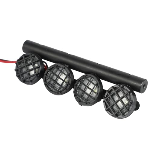 Luces Vehículo RC barra de techo con 4 focos para coches Tamiya y Axial SCX10 1/10