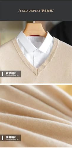 Men's Knitted Sweater Long Sleeve Pullover Jumper V-Neck Thin Warm Knitted Sweater4