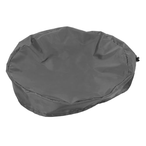 DIYEAH Copertura Barile Pioggia in Oxford Copri Serbatoio Acqua Esterno con Corda Protezione Antipolvere Resistente e Riutilizzabile per Secchi e Barili Outdoor Grigio Scuro