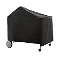 SunPatio Outdoor Waterproof Grill Cover Compatible for Weber 22 Inch Performer Premium Deluxe, RecTeq, Char-Griller Grills, Compared to Weber 7152, Heavy Duty Weather Resistant Charcoal BBQ Cover