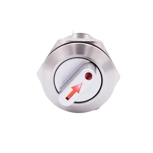 Selector rotativo impermeable IP65 con arnés de cables y luz LED 12V
