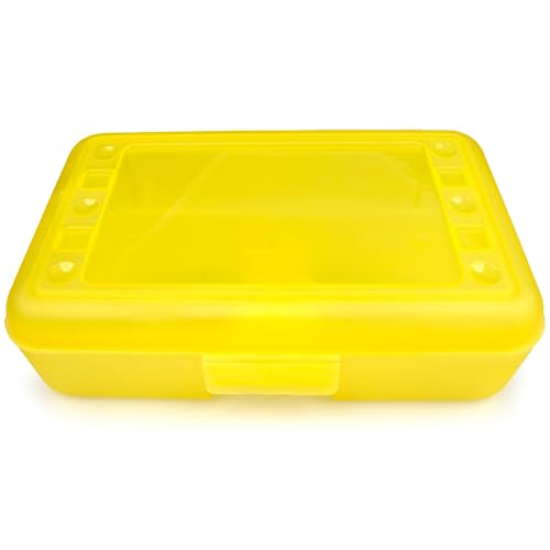 Image of Craft County Solid Color Pencil Box - Store All Your Art Supplies in 1 Convenient Location - 12 Vibrant Colors to Choose From