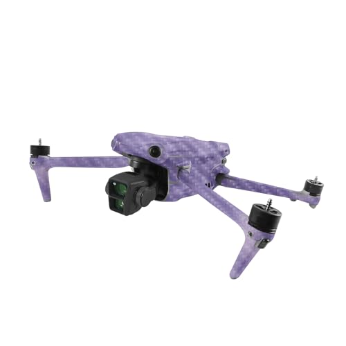 Image of MightySkins Carbon Fiber Skin Compatible with DJI Air 3 - Purple Airbrush | Protective, Durable Textured Carbon Fiber Finish | Easy to Apply