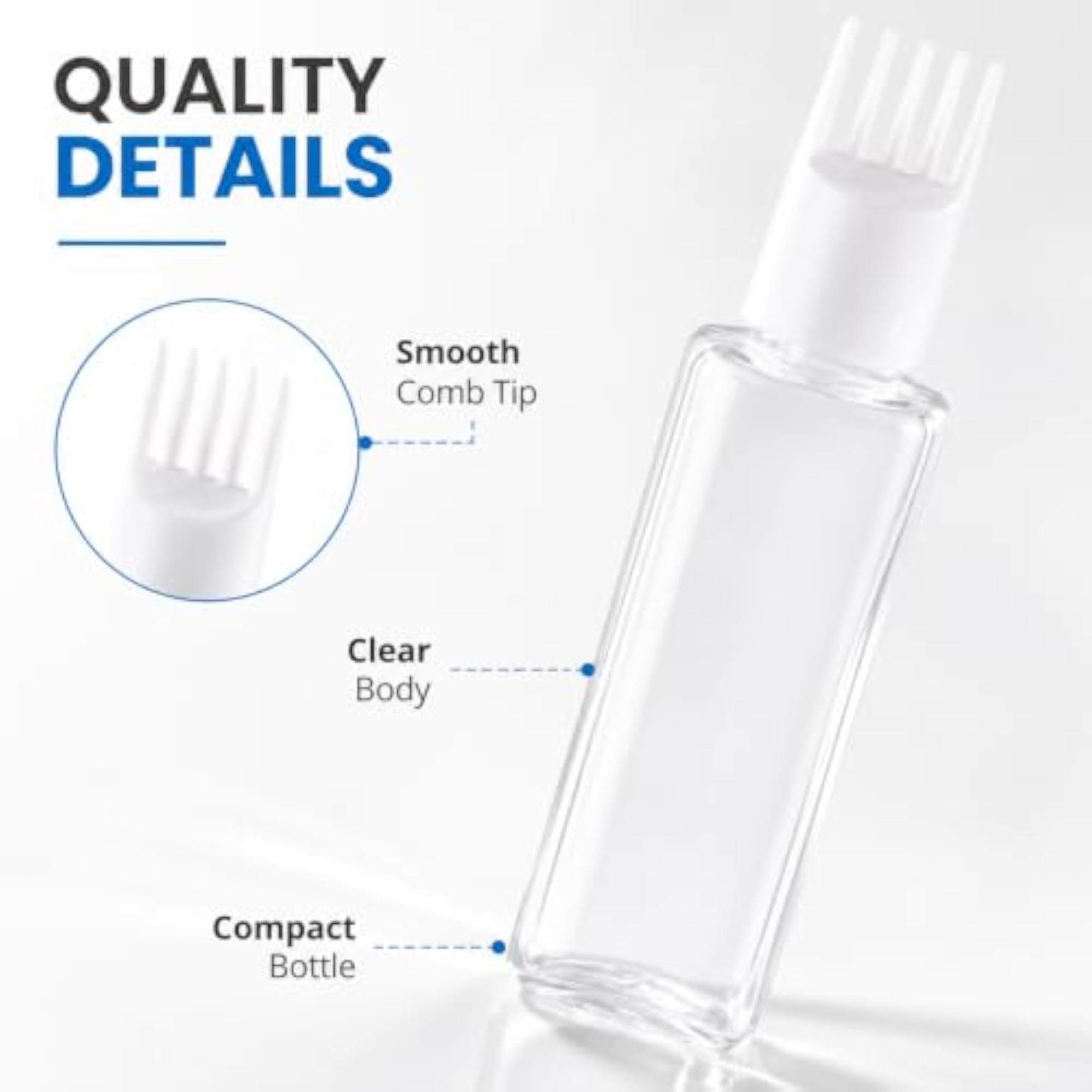 Root Comb Applicator Empty Rectangular Bottle, 1 Ounce