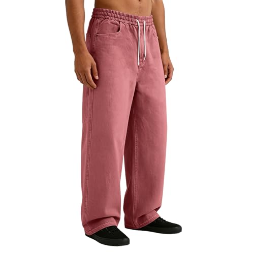 Pantalones de chándal para hombre, pierna recta, pantalones de entrenamiento de corte regular, pantalones deportivos para hombre, monocolor, ligeros, talla grande, elásticos, pantalones chinos con