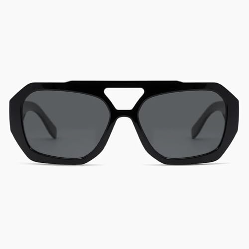 Image of ADE WU Rectangle Sunglasses for Women Men Retro 90s Sunglasses Trendy Black Tortoise Shell Glasses Y2K