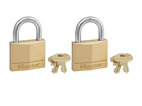 Image of Master Lock 140D Padlock, 1 Pack, Brass, (Set of 2)