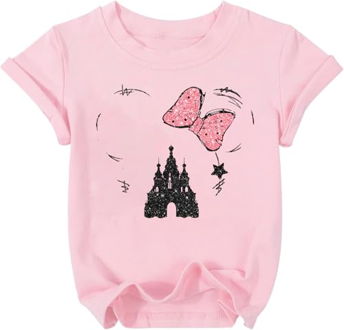 Image of Magical Shirt for Girls Magic Kingdom Graphic Tshirt | Cute Family Vacation Kids Short Sleeve Tops