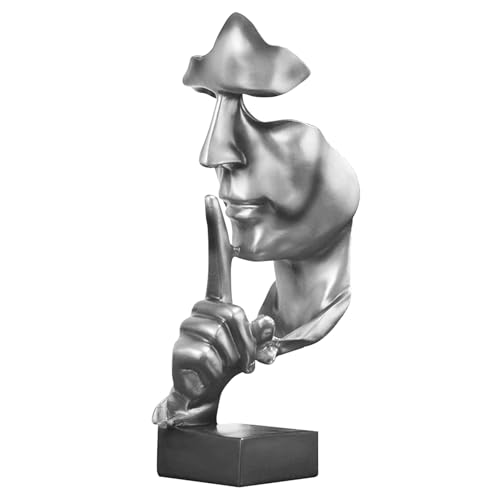 Moaobooh Skulptur Deko,Moderne Minimalistische Abstrakte Skulptur Handwerk Dekoration Wohnzimmer Weinschrank Schlafzimmer Zimmer Dekorationen Büro Dekoration (Silber) Moaobooh Skulptur Deko,Moderne Minimalistische Abstrakte Skulptur Handwerk Dekoration Wohnzimmer Weinschrank Schlafzimmer Zimmer Dekorationen Büro Dekoration (Silber)