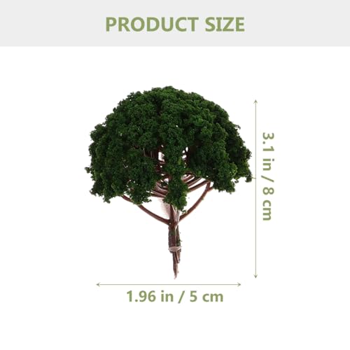 Image of Housoutil Model Scenery Landscape Trees 20 Pcs Miniature Tree Models 1.18-3.15 in Dark Green Diorama Artificial Tree for N Scale Train Layout Model Landscape Scenes Crafts